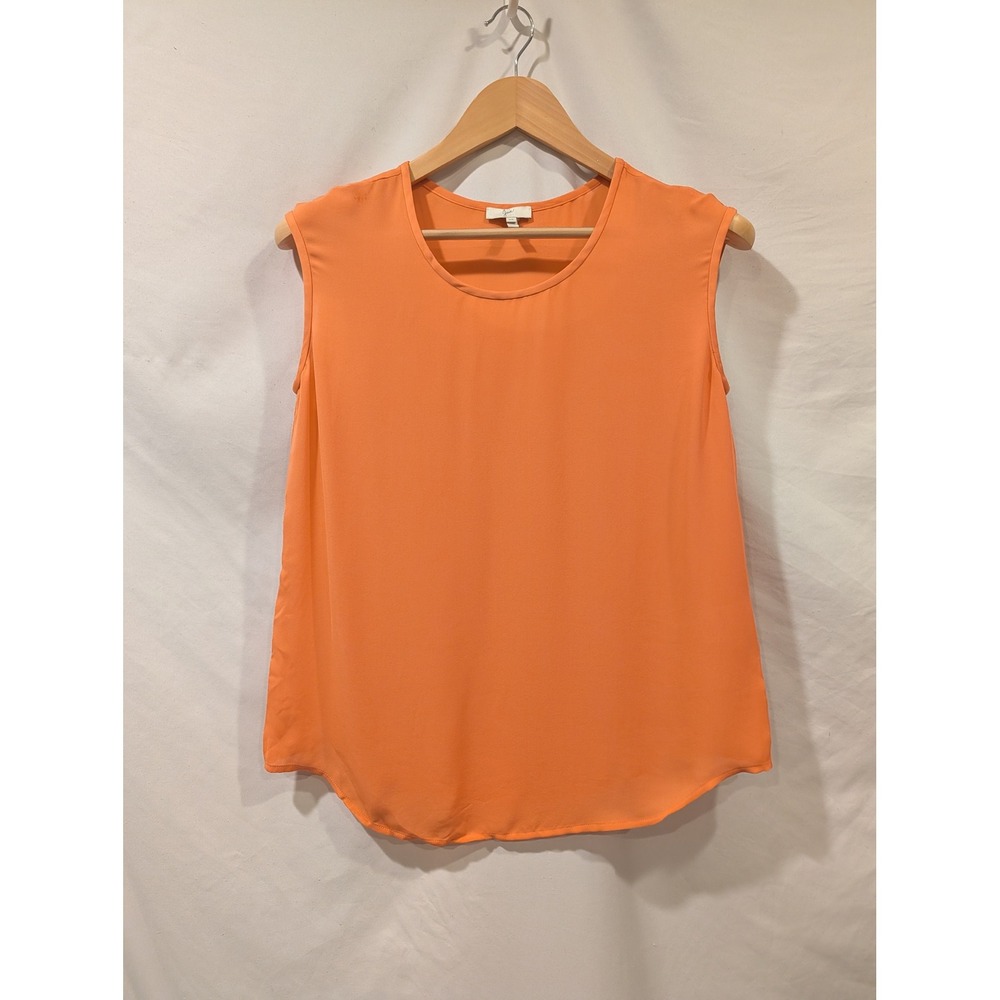 Joie 100% Silk Sleeveless Blouse N11-24250 Crew Neck Top XS elegant quiet luxury